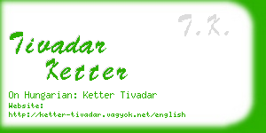 tivadar ketter business card
